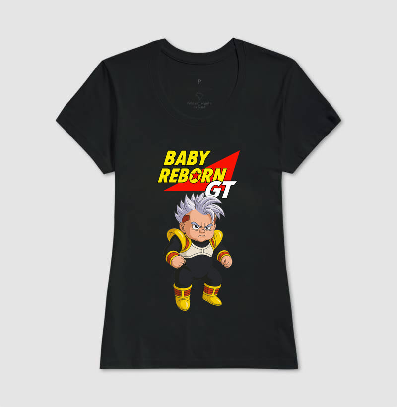 Camiseta Baby Reborn GT – Paródia de Dragon Ball + Bebê Reborn 🇧🇷