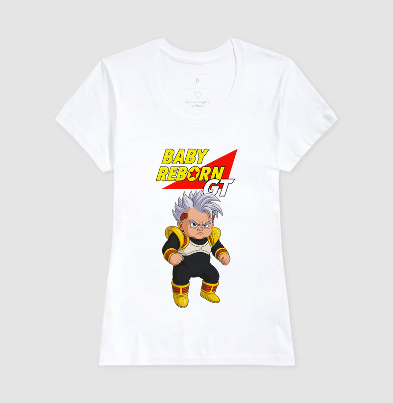 Camiseta Baby Reborn GT – Paródia de Dragon Ball + Bebê Reborn 🇧🇷